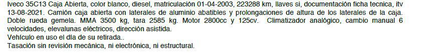 IVECO 35C13 en Toledo